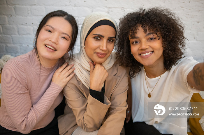 Portrait of smiling women