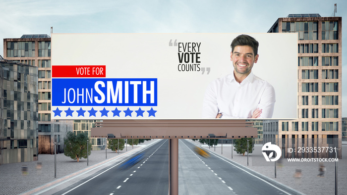 billboard mockup political advertising