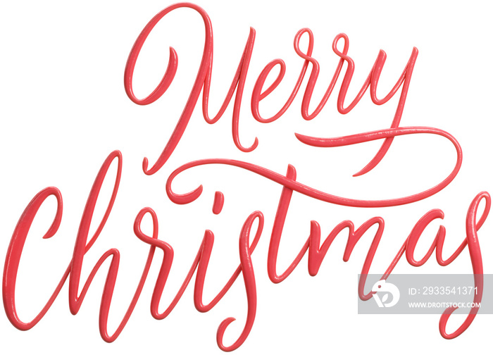 Merry Christmas 3D Lettering