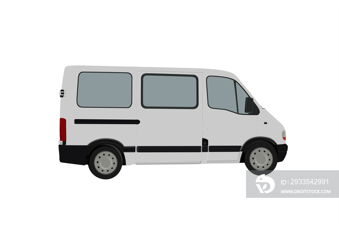 Passenger Van Illustrations 3D