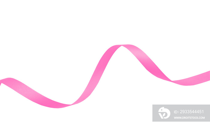 Pink ribbon abstract line art.