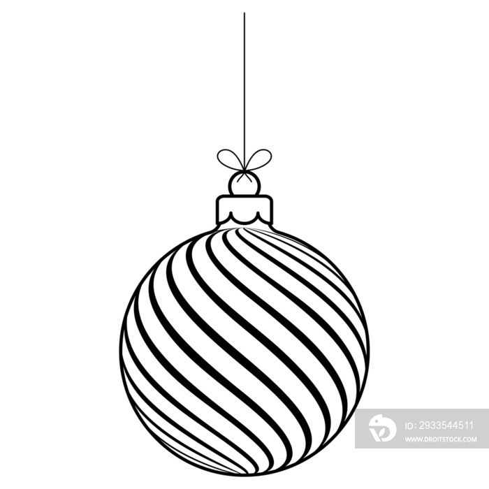 christmas ball flat line