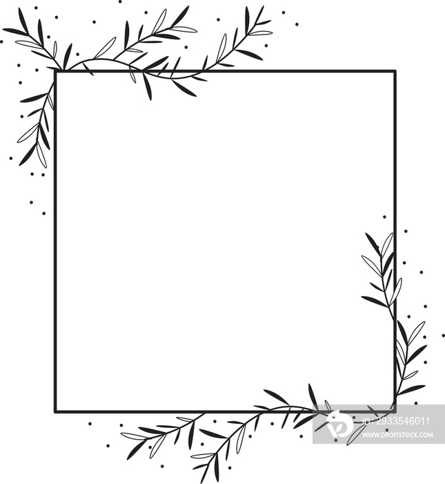 minimal doodle line logo wreath