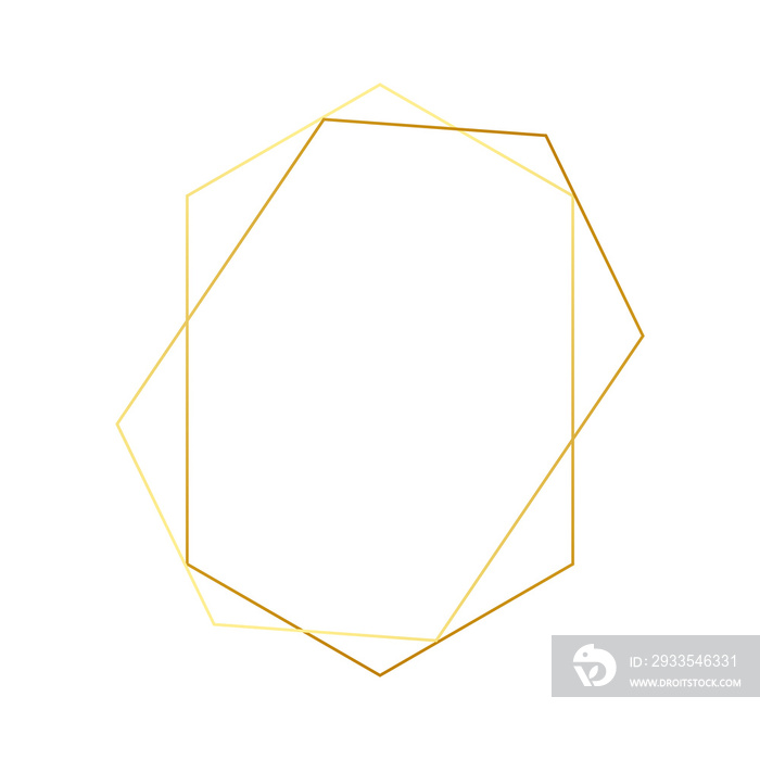 Golden out line geometric in luxury style for frame copy space