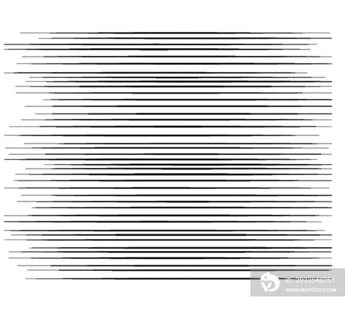 Comic book black radial lines  on transparent background. Royalty high-quality free stock image of action lines. Motion or movement effect. Manga anime cartoon radial speed and abstract pattern