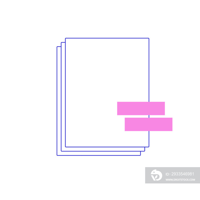 rectangle sheets in geometric line for copy space and design element