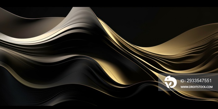 Metallic abstract wavy liquid background layout design tech innovation