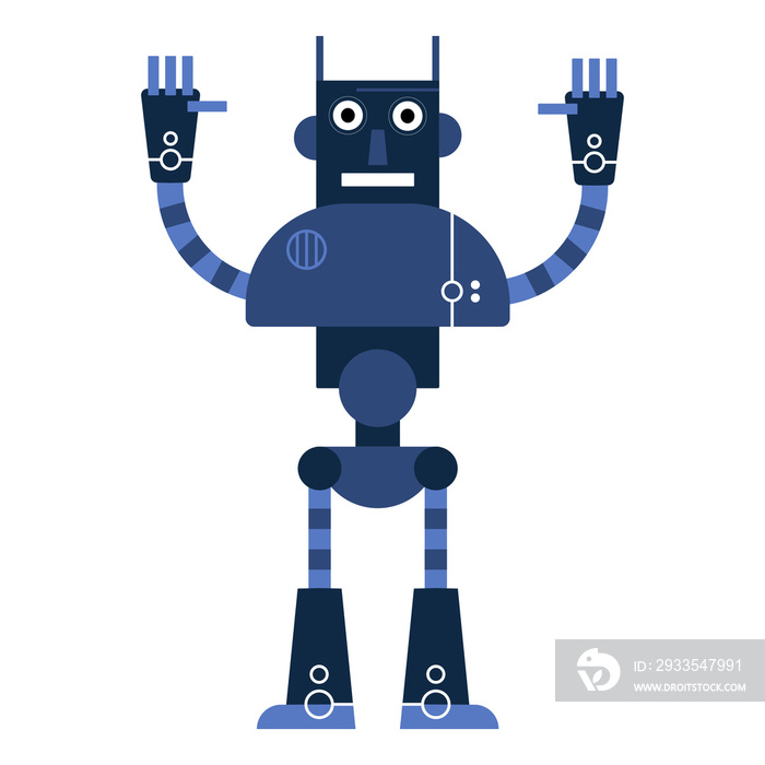 cute robot in hand drawn illustration design