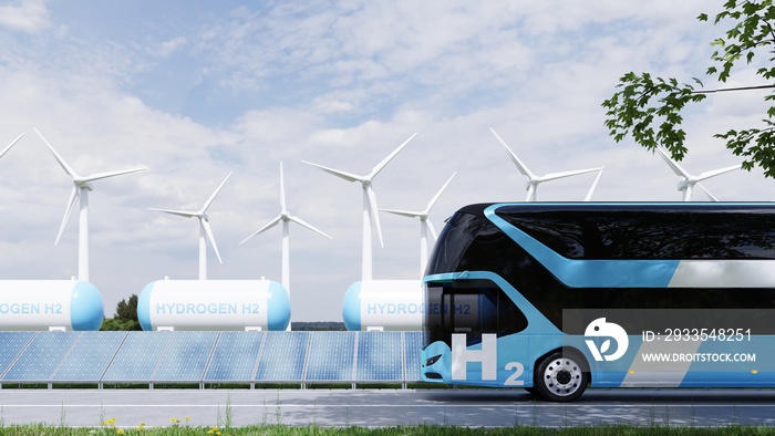 Hydrogen energy storage gas tank for hydrogen Fuel cell bus.