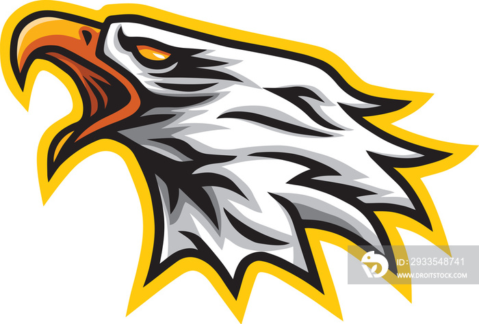 Eagle Scream Mascot Logo Design Icon