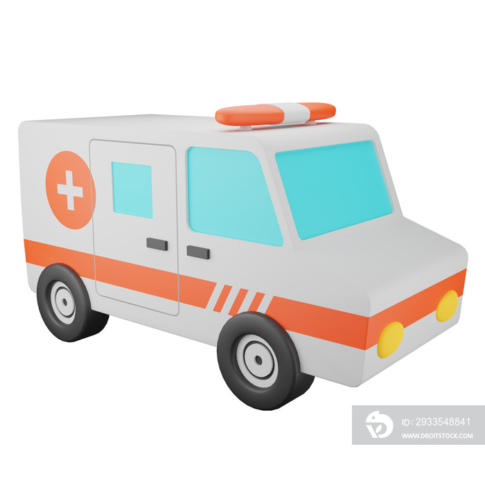 ambulance 3d illustration