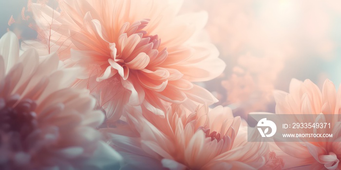 Soft dreamy sweet flower for love romance background.