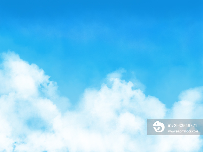 watercolor background with blue sky and clouds for banners, cards, flyers, social media wallpapers, etc.