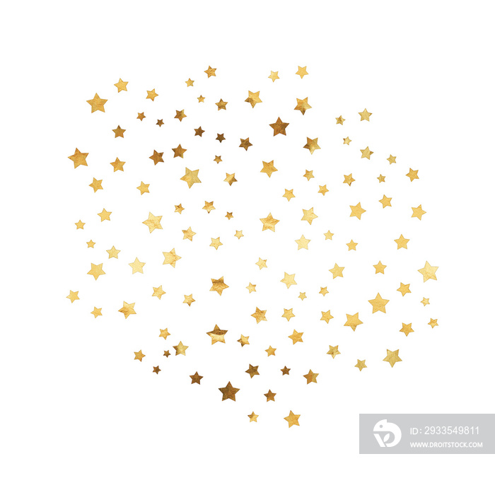 Gold Stars Scatter Cluster