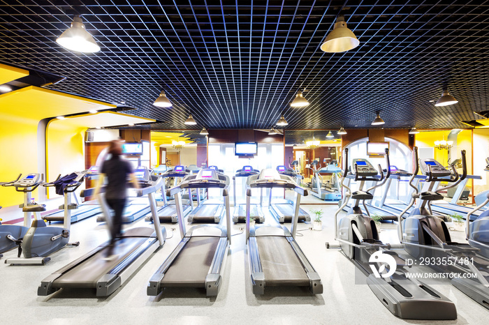 interior of modern gym