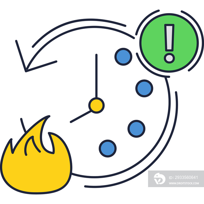 Deadline time icon clock hour timer vector