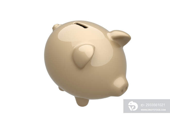 piggy bank isolated on white