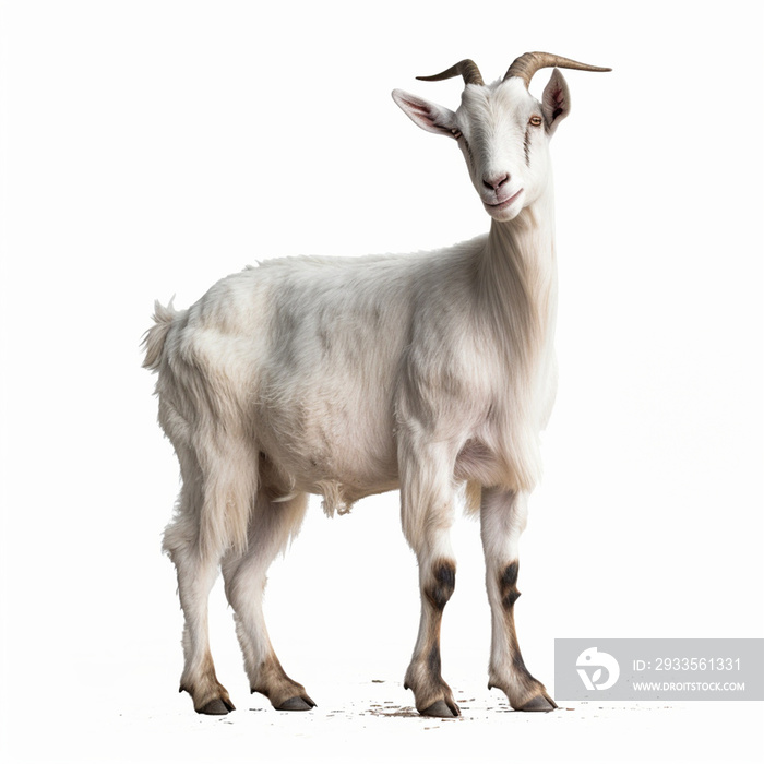 goat isolated on white