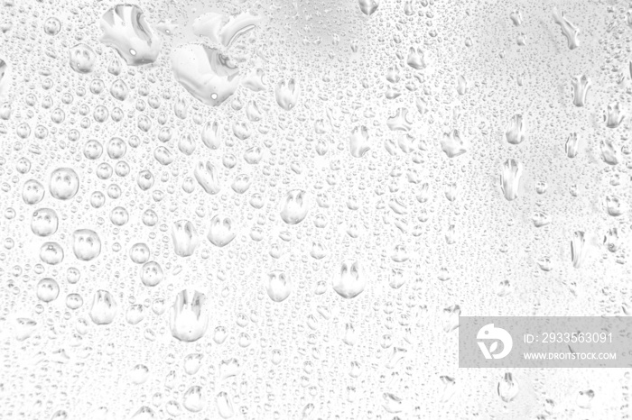 abstract dew water droplets on a window glass for photo overlay