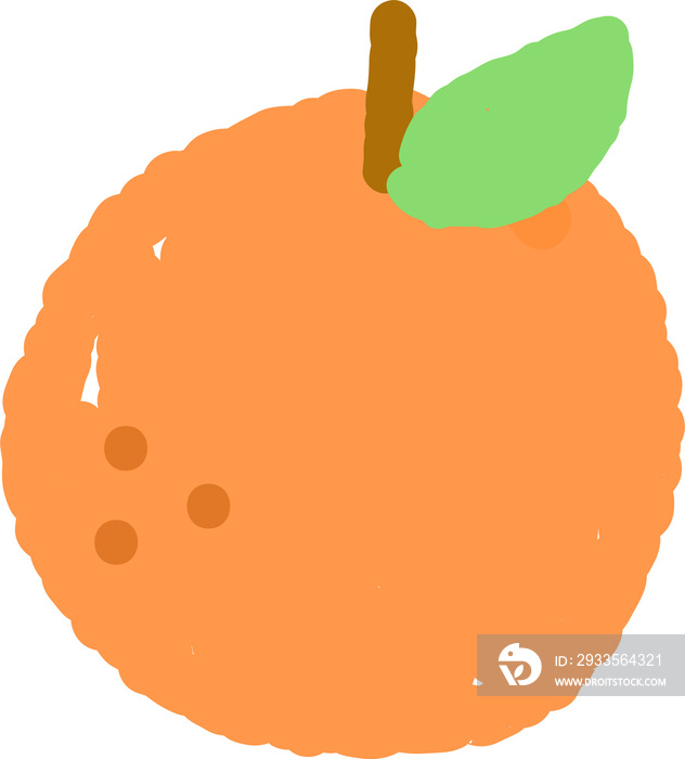 hand drawn orange illustration