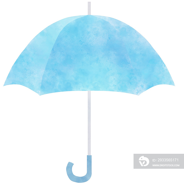 Opened light blue umbrella clipart PNG