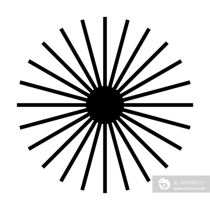 minimalist sun illustrations in an outline style. a simple drawing of the ancient sun symbol for creative design.