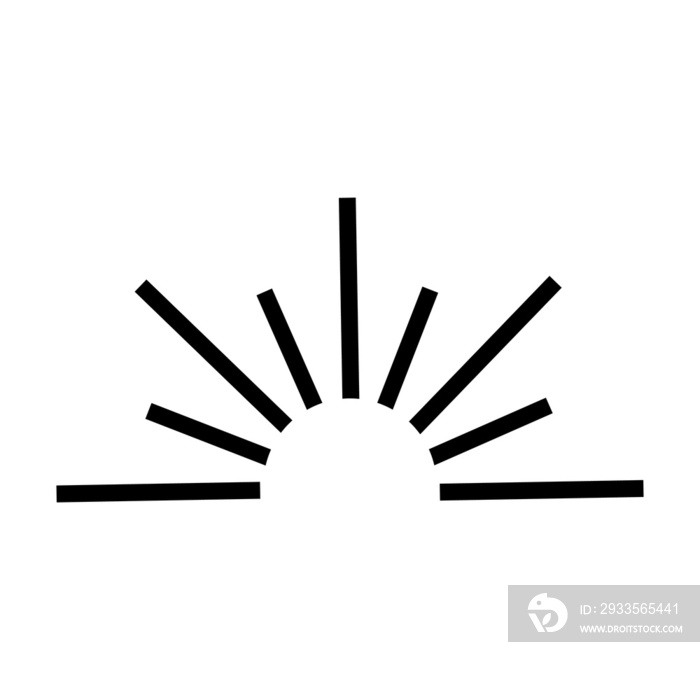 minimalist sun illustrations in an outline style. a simple drawing of the ancient sun symbol for creative design.