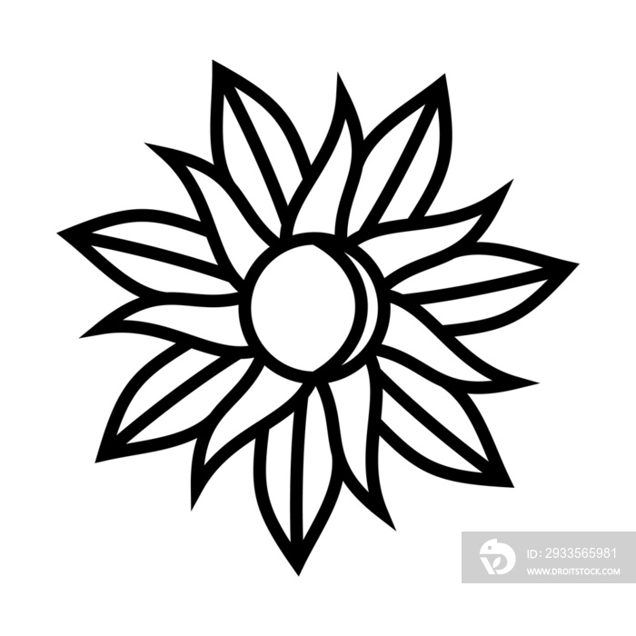 minimalist sun illustrations in an outline style. a simple drawing of the ancient sun symbol for creative design.