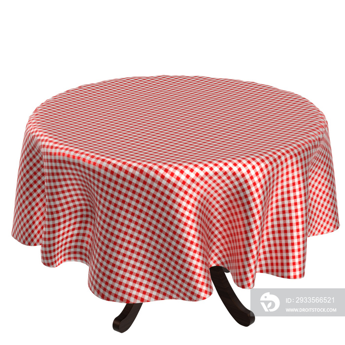 3D rendering  of a table with a tablecloth