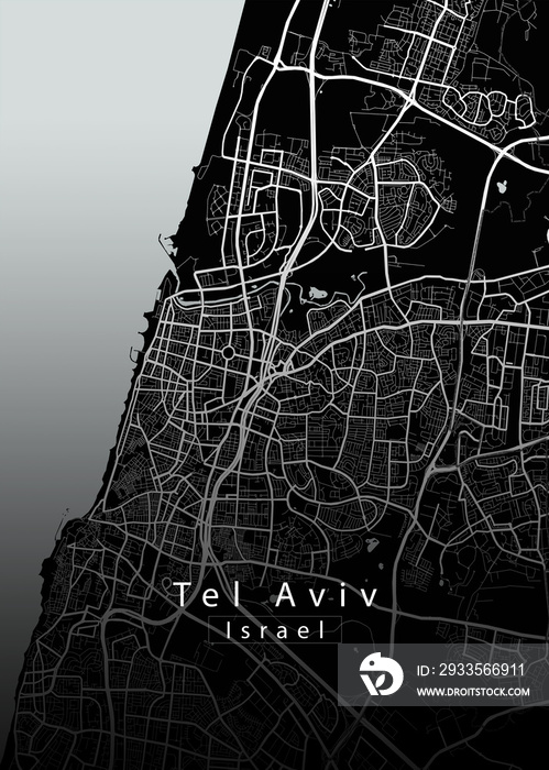 Tel Aviv Israel City Map