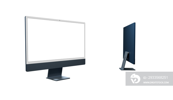 Modern computer monitor with blank screen modern