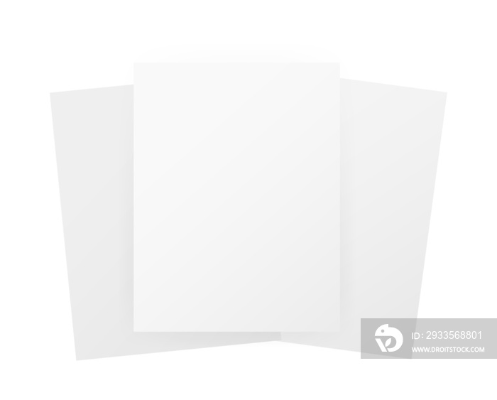 A4 sized vector frame poster blank paper mockup. Vector stock illustration.