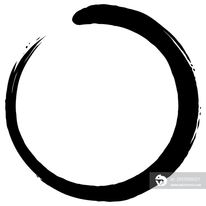 Enso Zen Japanese Circle Brush Paint Logo Icon Illustration