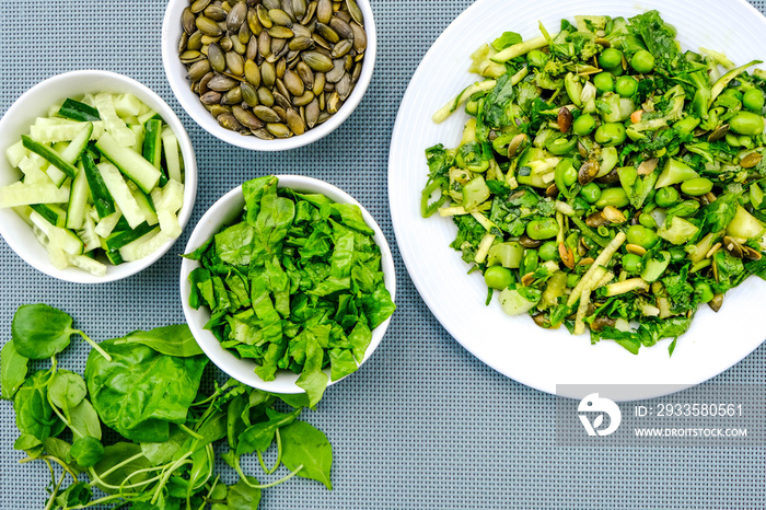 Healthy Fresh Green Summer Salad