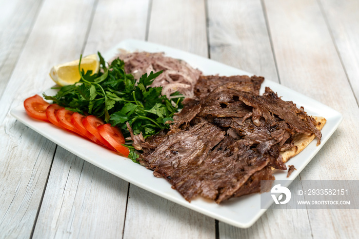 Delicious turkish doner kebab grilled meat