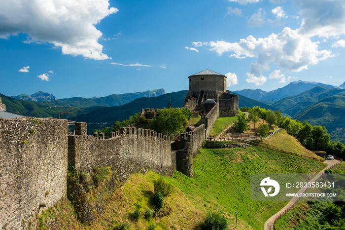 The Fortress of Verrucole dates back to 10th century. It was built on a hill in order to keep the territory under control in Middle age and then Renaissance age. San Romano in Garfagnana, Lucca-Italy