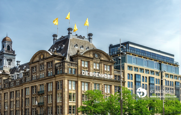 De Bijenkorf flagship store on Dam Square