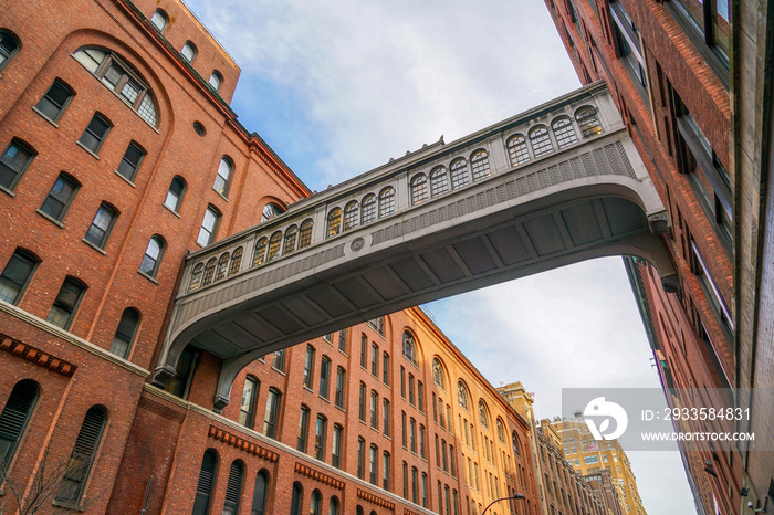 Postindustrial architecture in the meatpacking district of New York City, USA