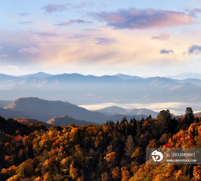 Autumn colors at Smoky Mountains