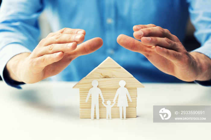 family property, life and health insurance concept