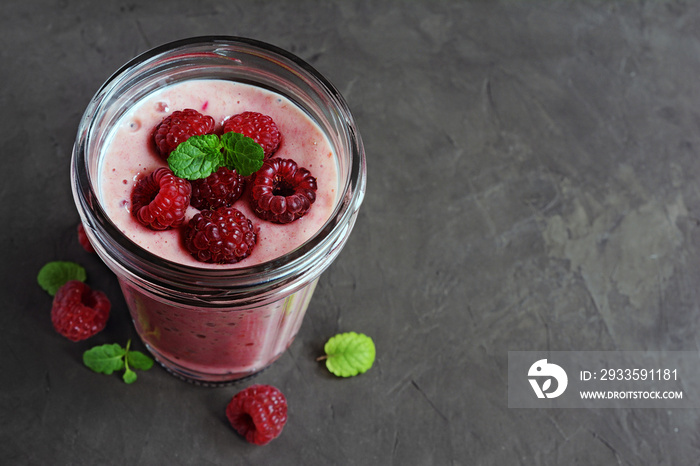 Delicious raspberry mousse