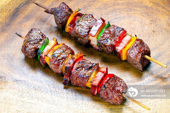 Barbecue meat skewer