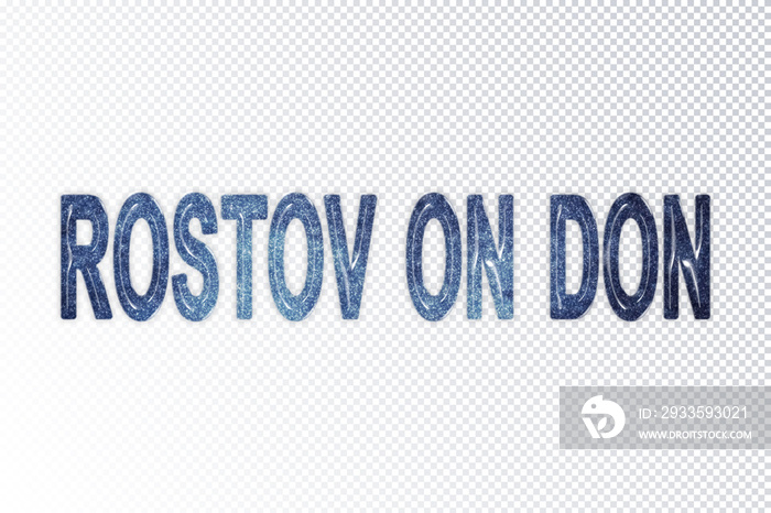 Rostov On Don lettering, Rostov On Don milky way letters, transparent background