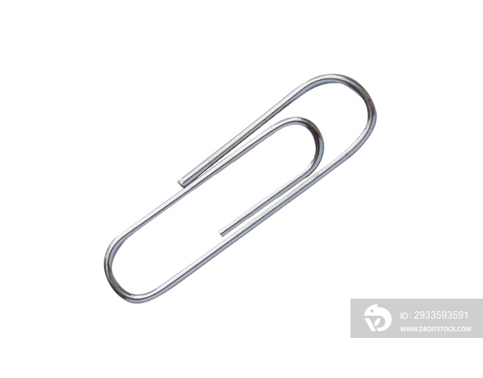 Paper clips isolated for design elements