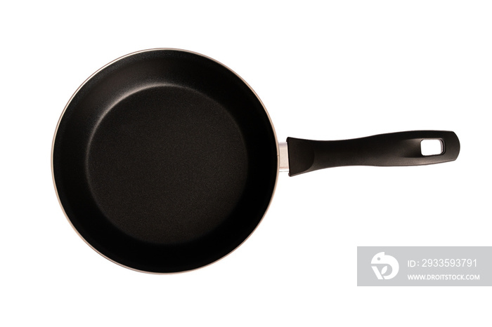 Black pan isolated on white background