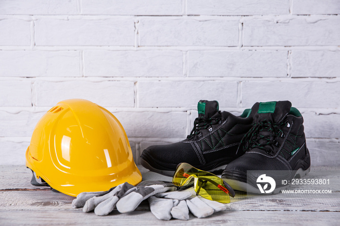 A protective helmet is necessary on any construction site.