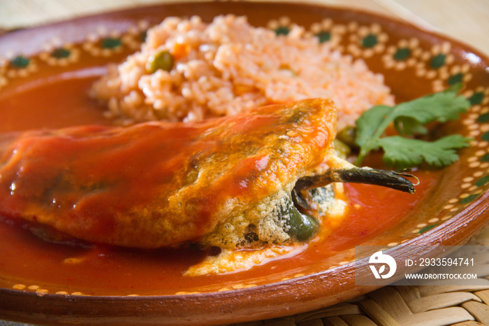 Traditional chile relleno