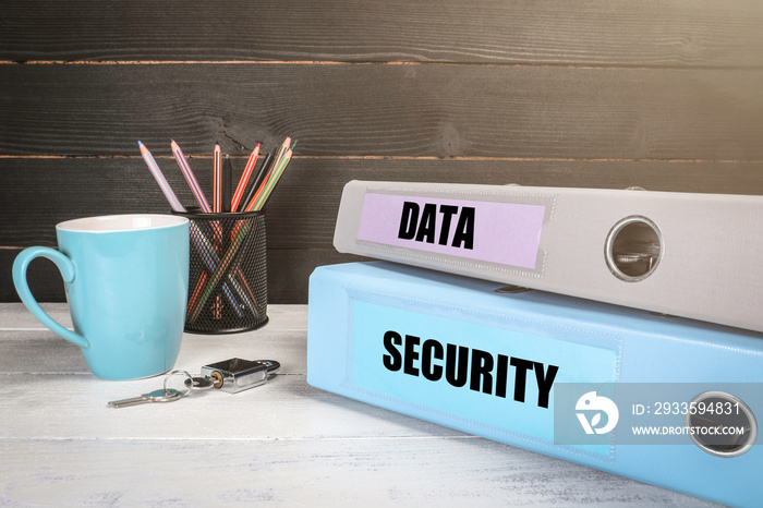 Data Security. Privacy, Law and Regulations Concept. Documents on the office desk