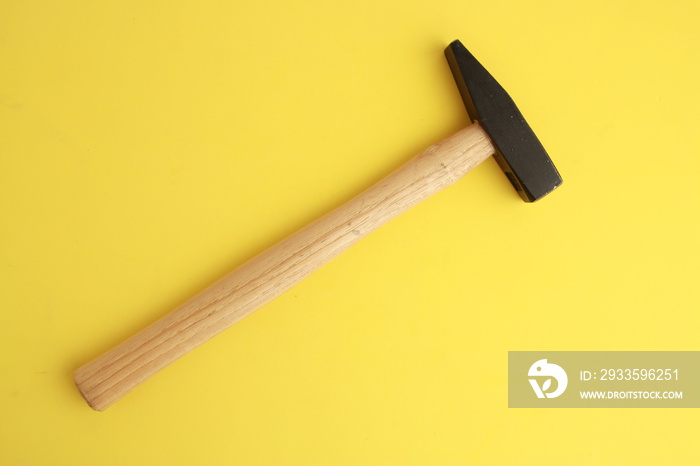 The claw hammer in colorful background