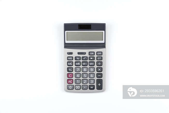 Top view of Calculator on a white background.